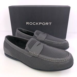 Rockport Gray Penny Loafer Soft Moc Shoes Size 9.5W